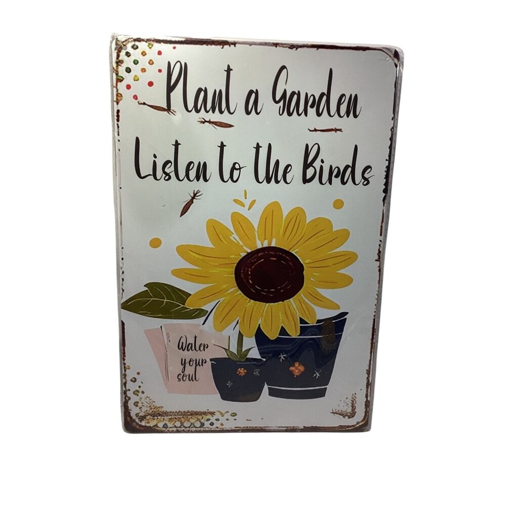 12 X 8 Tin Retro Golden Era Signage Plant A Garden  New Sealed